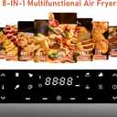 8-in-1 Air Fryer Top & Bottom Heating, 4QT Indoor Pizza Oven | 360 Airflow 