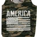 DESFSE American Flag Tank Top Women 4th of July Tanks Tops for Womens USA Flag Patriotic Shirts Vest Stars Striped Racerback Sleeveless Tees S