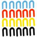 600PCS Plastic Shims,U Shims,Horseshoe Shims,Tile Plastic Shims,U Shaped Tile Spacers for Leveling,Blue 1/16, Red 1/8, Yellow 3/16, Black 1/4