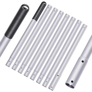 10.5 Foot Aluminum Telescopic Swimming Pool Pole - 8 Adjustable Connecting Sections, Expandable Step-Up Length - Attach Connect Skimmer Nets, Rakes, Brushes, Vacuum Heads, Maintenance