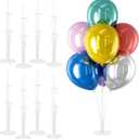 8 Set Balloon Stand Kit - Table Stands With Base, Easy Assembly Sticks, Reusable Holders for Baby Showers, Weddings, Birthdays, Party Decorations
