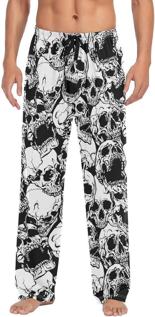 Pack of 2 HGZEWX Soft Seamless Funny Flower Graphic Halloween Leggings Fashion Stretchy Legging High Waist Slim Skull Print Halloween Pants for Women Halloween Holidays Party, XL