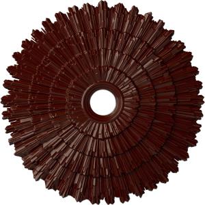 Ekena Millwork CM24ENBMF Eryn Ceiling Medallion, Brushed Mahogany, 24 3/4"OD x 3 1/4"ID x 1 7/8"P