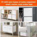 Criusia Storage Cubes - 13 Inch Heavy Duty Fabric Storage Bins for Shelves Closet Cube Organizer - 8 Pack Collapsible Cube Storage Bins Baskets for Clothes Blankets Toys - Nursery Organization (White)