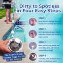 Rola-Chem 6250 Paradise Power Spa Vacuum Manual Spa Vac for Hot Tub, Pool Stairs & Spas Cordless Hot Tub Vacuum Cleaner with Telescopic Handle Powered by Physics
