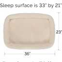 Furhaven Dog Bed for Large/Medium Dogs, 100% Washable, Sized to Fit Crates - Sherpa Fleece Bolster Crate Pad - Cream, Large