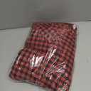 Sweetude 3 Pcs 35''x 55'' Extra Large Christmas Drawstring Gift Bags Cotton Red and Black Buffalo Plaid Bags Jumbo Christmas Presents Sacks for Xmas Holiday Candy Goodie Wrapping Party Favors