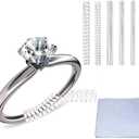 Ring Sizers for Loose Rings, Eiito Ring Size Adjuster Spacers or Tightener, Invisible Guards, 6 Sizes Fitter, Resizer Fit Almost Any Rings, Reduces Size by 0.5-1.5