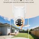 Anlapus C281 3MP 2K Security WiFi Camera Outdoor, 360° Pan/Tilt Wired Security Camera, AI Detection, Auto Track, Color Night Vision, 2-Way Audio, 2.4/5GHz, Light Siren Alarm, Cloud/Memory Card Storage