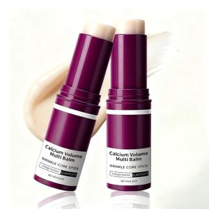2PCS Cementerre Calcium Multi Balm Stick, Korean Calcium Volume Multi Balm, Collagen Moisturing Stick, Anti-aging, Wrinkles, Sagging, Hydrating, Firming Skin, Suitable for Eyes, Face & Neck-Purple
