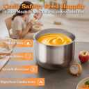 Fullwill Electric Pressure Cooker 6QT Dual Pots, 12 in 1 MultiFunction Cooker with 304 Stainless Steel & Ceramic Pots, Pressure Cook, Soup, Porridge, Yogurt, Meat Stew, Rice, Poultry, Beans and More