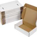 20 Pack 12x9x4 Shipping Boxes, White Corrugated Cardboard Packaging Box for Small Business