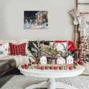 2 x Woxfcart Musical Snowman Christmas Wall Art Canvas Print, Winter Holiday Snow Scene with Snowmen Band, Home Decor, 15 x 12 inche (Xmas-25-14)