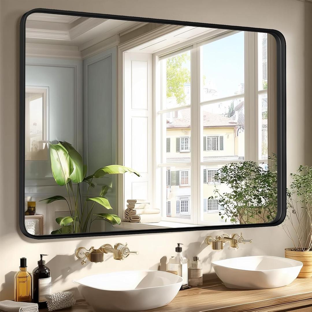 Sweetcrispy Bathroom Mirror 40x30 Inch, Vanity Mirror for Wall