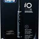 Oral-B iO Series 10 Rechargeable Electric Toothbrush with Visible Pressure Sensor to Protect Gums, 2 Min Timer, 7 Cleaning Settings, 4 Replacement Toothbrush Heads, and Charging Travel Case, Black