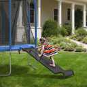 Universal Trampoline Slide 60" * 20" Slide with 2 Iron Plasticized Handles Buffer Bottom Wear-Resistant Fabric Safety Ladder for Kids and Toddle