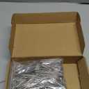 Curtain Pleat Hooks Stainless Steel, 60 Pack Drapery Hook and Pins for Pleated Drapes 4 Prongs Pinch Pleat Hooks for Window Door Bathroom Curtain,(2.7x0.9 inch, Silver)