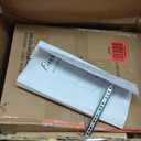 Nightstand with Charging Station, Bedside Tables with Glass Decorative Door, Natural End Table, Side Table with 2 Tiers Storage Space for Bedroom Living Room CAMLBZ07YE