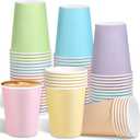 Kochorie 72 Pieces Pastel Rainbow Paper Cups 9 Oz Disposable Coffee Paper Cups Multicolor Party Cup Beverage Drinking Cup for Wedding, Birthday, Holiday Party, DIY, and Picnic