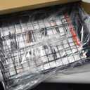 3-Tier Magnetic Shelf for Fridge with Divider & Bamboo Top, Fruit Basket Potato and Onion Storage Bins, Kitchen Large Container Magnetic Spice Rack for Refrigerator, Kitchen Counter, Fridge Organizer (1 Pack, BLACK)