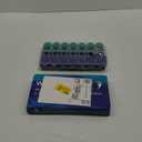 Extra Large Weekly Pill Organizer 2 Times A Day - Airtight Pill Box 7 Day - Am Pm Vitamin Case - Medicine Container Two Week Supplement Holder Daily Medication Storage Twice Med XL Green/Blue