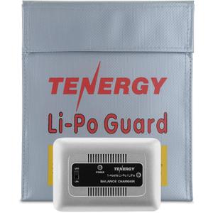 Tenergy TN267 1-4 Cells Li-Po/Li-Fe Balance Charger and Lipo Charging Bag for Airsoft & RC Car Battery Packs with 1S to 4S XH Type Balance Connector