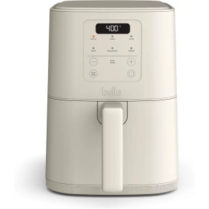 bella 4Qt Slim Air Fryer, Fits-anywhere™ Kitchenware, EverGood™ Ceramic Nonstick Coating, Adjustable Temperature, 6 Preset Cooking Options, 60 Min Auto Shutoff w Audible Tone, 3.3lb Capacity, Oatmilk