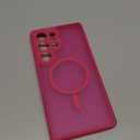 CANSHN Designed for Samsung Galaxy S25 Ultra Case (2025) [Full Camera Protection] [Compatible with Magsafe] Translucent Matte Back Protective Phone Cover, Hot Pink