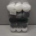 30PCS Velvet Christmas Ball Ornaments Set, 60MM/2.3Inch Shatterproof Flocked Ornaments for Christmas Tree Hanging Decorations, for Home Holiday Party Xmas Decor - White/Grey/Green.