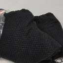 LOMAO Knitted Throw Blanket with Tassels Bubble Textured Lightweight Throws for Couch Cover Home Decor (Black, 60x80)