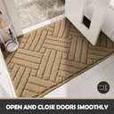 Door Mat Indoor Doormat, Brown Entryway Rug Door Mats Non-Slip Rubber Backing,Heavy Duty Low-Profile Entrance Rugs, Absorbent Resist Dirt Doormats Floor Door mat for Entryway,32"x48"