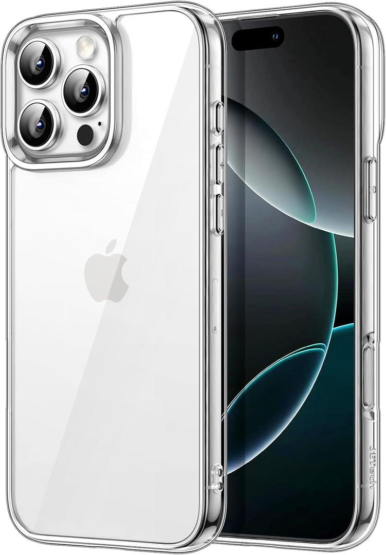 JETech Case for iPhone 16 Pro Max 6.9-Inch, Non-Yellowing Shockproof Phone Bumper Cover, Anti-Scratch Clear Back (Clear)