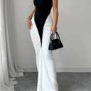 GORGLITTER Women's Halter Maxi Dress Ruched Bodycon Formal Birthday Evening Elegant Wedding Guest Cocktail Dresses (S)