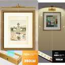 2 Pack 24 Inch Wall Lights for Pictures - Cordless Rechargeable Wall Sconces with Dimmable Remote for Above Mirror, Painting & Décor (Antique Gold)
