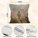 He is Risen Easter Throw Pillow Covers - Christian Religious Easter Lamb Decor, Esus and the Lost Lamb Pillow Covers for Home Bedroom Couch