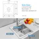 Drop In Bar Sink,15x13 Inch Topmount RV Small Kitchen Sink, 16 Gauge Handmade 304 Stainless Steel,Outdoor Single Bowl Bar Sink with Strainer, Towel