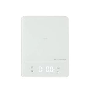 KitchenAid KQ913 Digital Waterproof (IPx7) Kitchen and Food Scale, LED readout, 11 Pound Max Capacity, White
