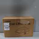 2PACK Stainless Steel Cat Litter Box, XL High Sides Litter Box, Light Grey