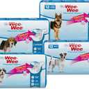 Four Paws Wee-Wee Super Absorbent Disposable Adjustable Dog Potty Training Diapers, Leak-Proof Protection for Dogs, Size Medium, 15" - 18" Waist, 12 Count