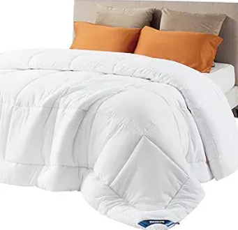 Bedsure Comforter Duvet Insert - Quilted Comforters King Size, All Season Duvet, Down Alternative Bedding, with 8 Tabs, Gifts for Women/Men, White, King 90 x 102 Inches