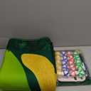 Golf Chipping Game with Hitting Mat, 70"x70" Double Sided Golf Practice Mat Kits with 20 Sticky Balls, Indoor Outdoor Golf Training Accessories for Adult Family Yard Game (No Club)