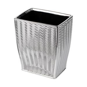 Silver Bathroom Trash Can, Stylish 1.32 Gallon/5 Liter Waste Basket for Living Decor, Bathroom, Office,Party,Room,Kitchen