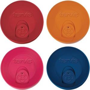 Tervis Travel Lid Made in USA Double Walled Insulated Tumbler Travel Cup Keeps Drinks Cold & Hot, Fits 24oz Tumblers & 16oz Mugs - 4pk, Assorted Red Orange Fuchsia Navy Tervis Travel Lid Made in USA Double Walled Insulated Tumbler Travel Cup Keeps Drinks Cold & Hot, Fits 24oz Tumblers & 16oz Mugs - 4pk, Assorted Red Orange Fuchsia Navy