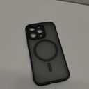 TOCOL Magnetic for iPhone 14 Pro Case, Compatible with Magsafe, Upgraded Full Camera Protection, Drop Protection, Translucent Matte Back Bumper Phone Cover 6.1-Inch (Black)