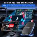 5-in-1 Wireless Carplay Adapter with Netflix YouTube TF Card, Android Auto Wireless Adapter and Apple CarPlay, Plug & Play, Easy Setup, Magic Video Ai Box for OEM Wired Apple Car Play Cars & iPhone