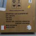 C/G 3-Piece Bistro Set - Outdoor Patio Table Set, Anti-Rust Cast Aluminum, White (Rose)