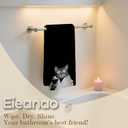 Black Funny Cat Gifts Hand Towel for Bathroom, Black Cat Microfiber Dish Towel, Funky Cats Washroom Decor, Funny Animal Bathroom Decor, 16x24 Inch