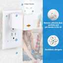 evron Plug-In Air Ionizer for Home & Travel, 20 Million Negative Ions/sec, Compact & Foldable Prongs, No Filter Needed, Quiet Odor Eliminator for Room, Pet, Bathroom, Hotel (Blue light 2 Pack)