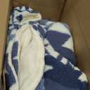 Coleman Oversized Wearable Sherpa and Micro-Mink Blanket Hoodie, Blue - One Size Fits Most