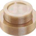 I00000 102PCS Gold Glitter Plastic Plates, Gold Glitter Disposable Plates Clear Plastic Party Plate Include 51 Dinner Plate 10.25" and 51 Dessert Plate 7.5" for Parties & Wedding